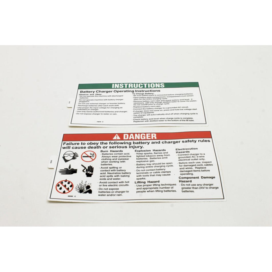 Genie Part # 233939. 233939GT - DECAL KIT. 2646 COMP. WORD. ANSI