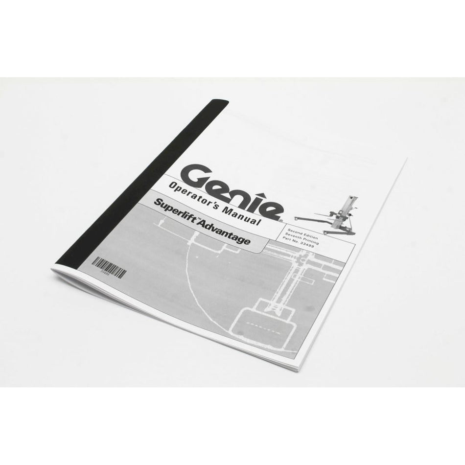 Genie Part # 33499. 33499GT - MANUAL. OPER. SUPERLIFT. ADVANTGE