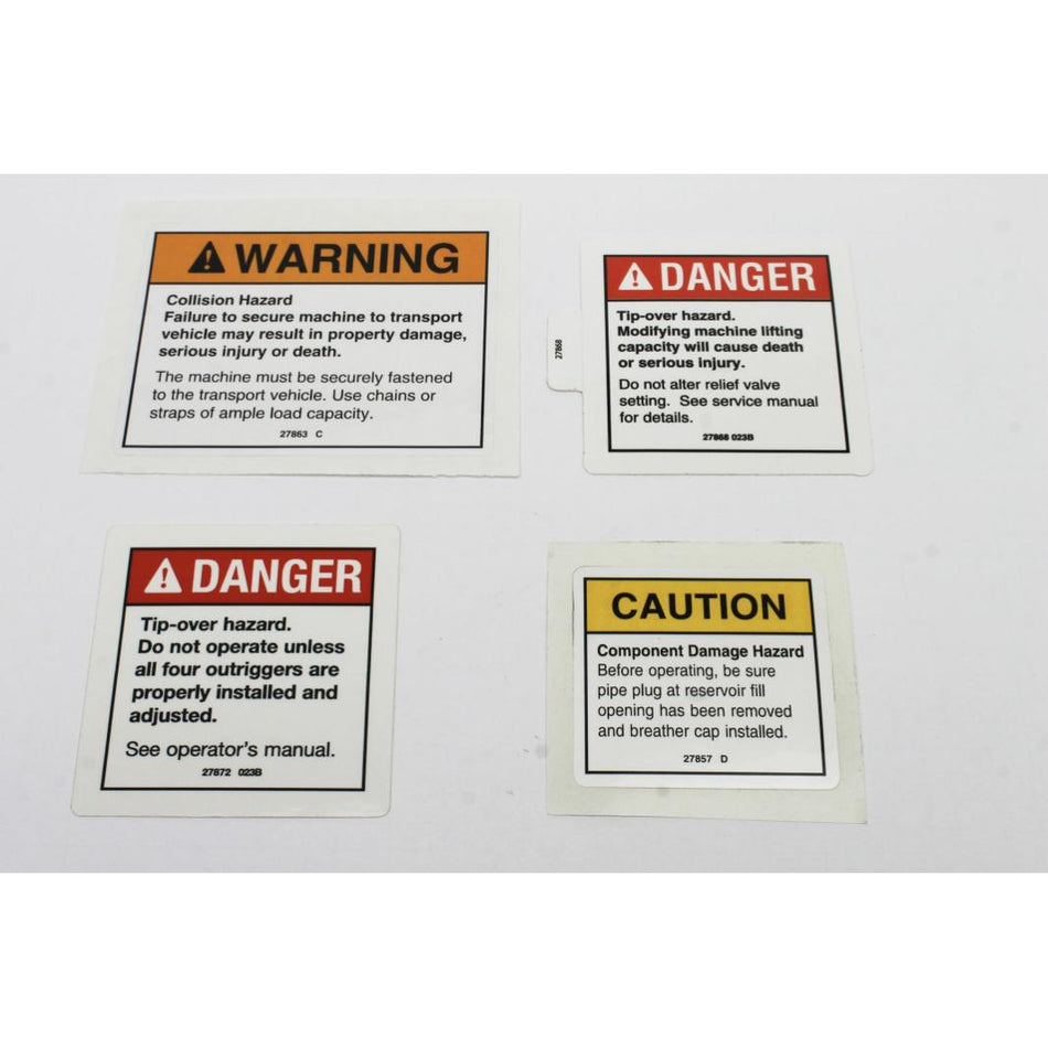 Genie Part # 40297. 40297GT - DECAL KIT. SAF/INST. AWPS W/O TB