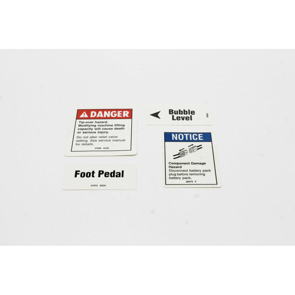 Genie Part # 40570. 40570GT - DECAL KIT SFTY/INST. IWP-S