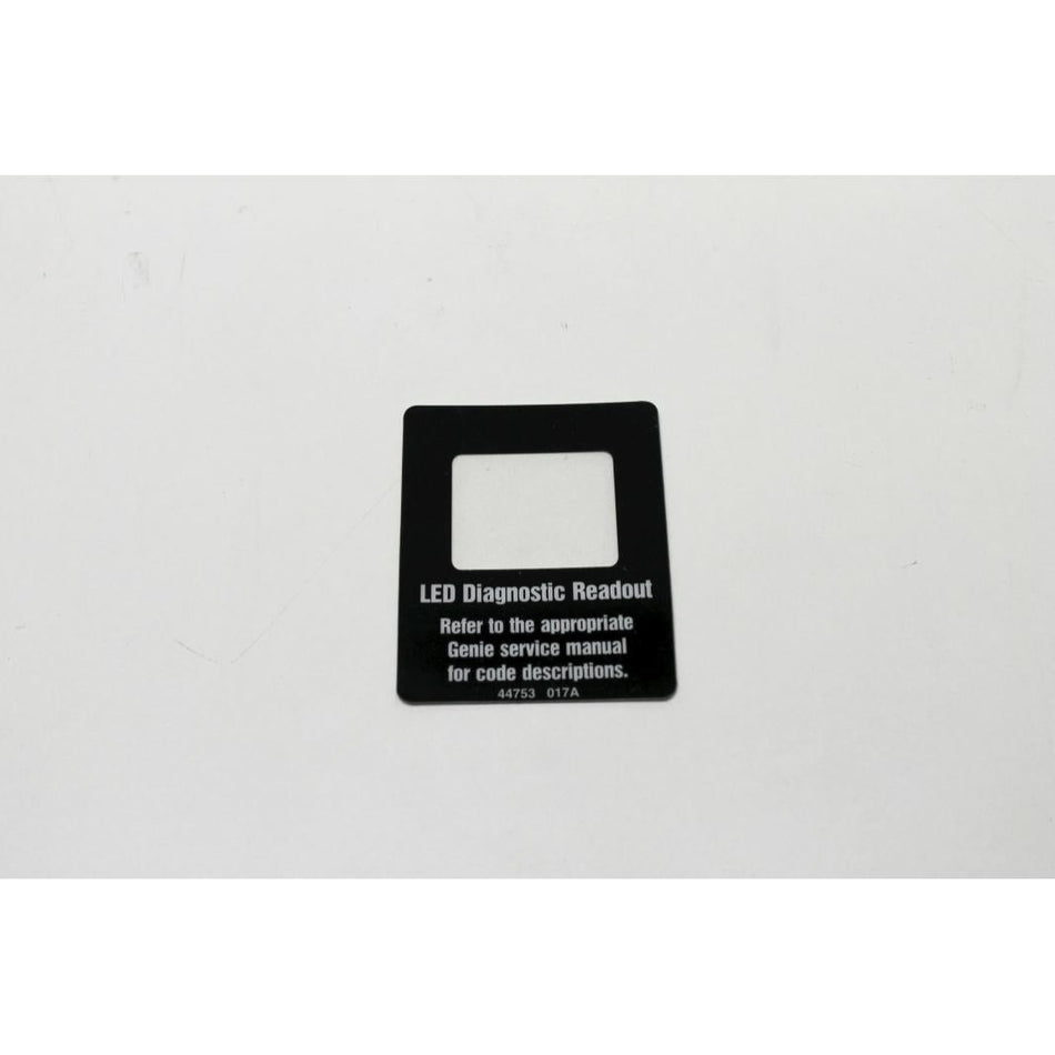 Genie Part # 44753. 44753GT - DECAL. LABEL. LED READOUT