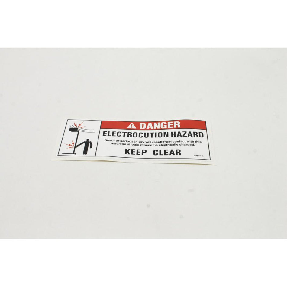 Genie Part # 97547. 97547GT - DECAL.DANGER.ELEC.HAZ.