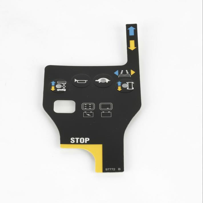 Genie Part # 97772. 97772GT - DECAL. OVERLAY. PLAT CONTROLS