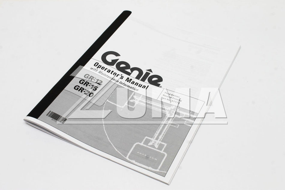 Genie Part # 97773. 97773GT - MANUAL. OPERATOR. GR. ANSI. 3RD ED