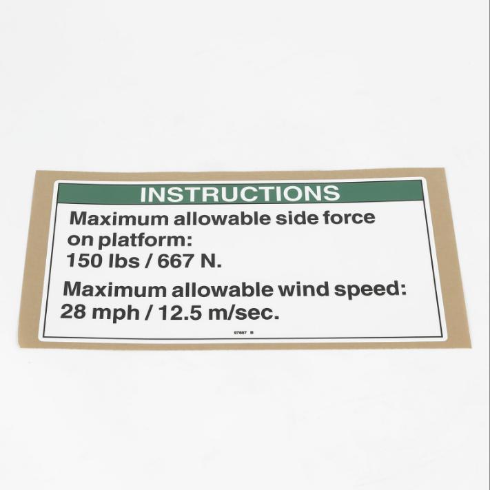 Genie Part # 97887. 97887GT - DECAL.INSTR.MAX SIDE FRC.ANSI