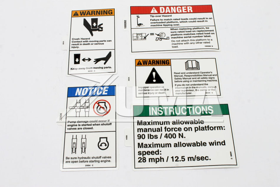 Genie Part # T108102. T108102GT - DECAL KIT. WORDS. S80/85