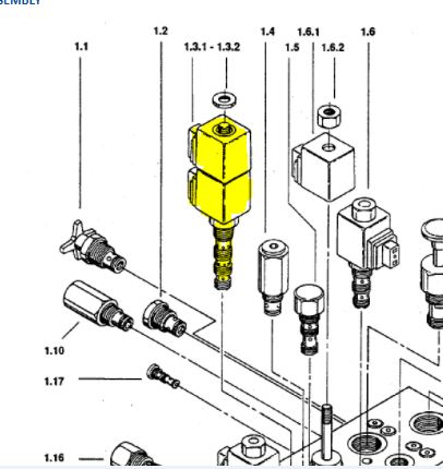 Genie Part # 18914. 18914GT - VALVE. SOLENOID 3 POS.4 WAY