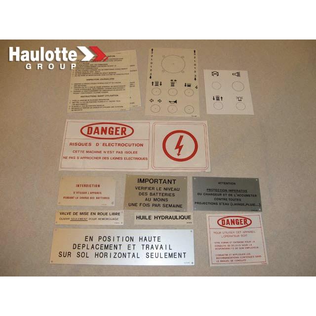 Haulotte Part # KITETIQH960-1150E - LABEL KIT