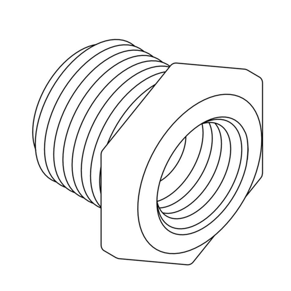 Bushing. Pipe. Polyproplyene. .375- - PMRB038-025
