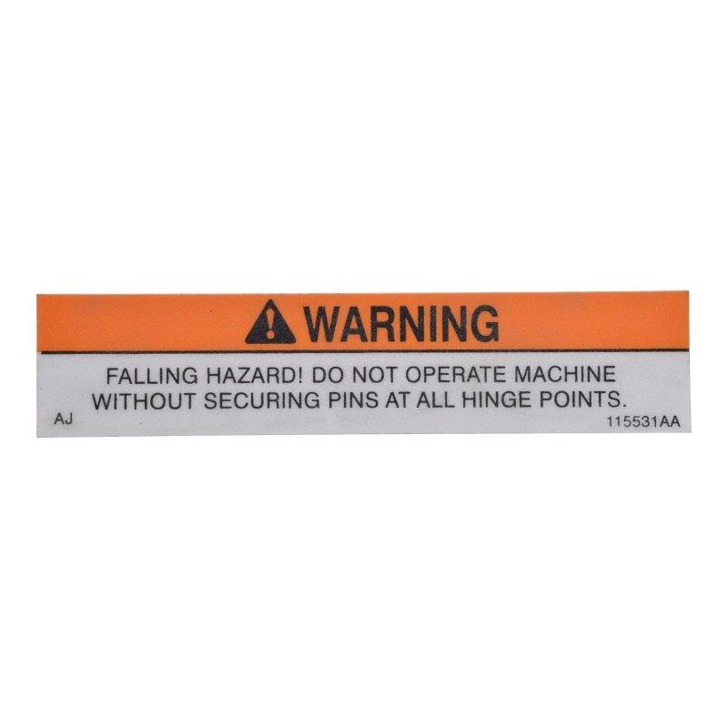 Skyjack Part # 115531 - Label. VL. Warning Falling