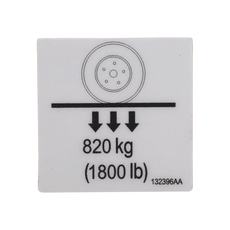 Skyjack Part # 132396 - Label. VL. Wheel Load Pictoria