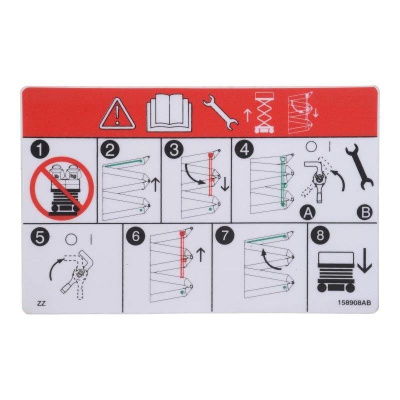 Skyjack Part # 158908 - Label. VL. Maintenance Bar Pro