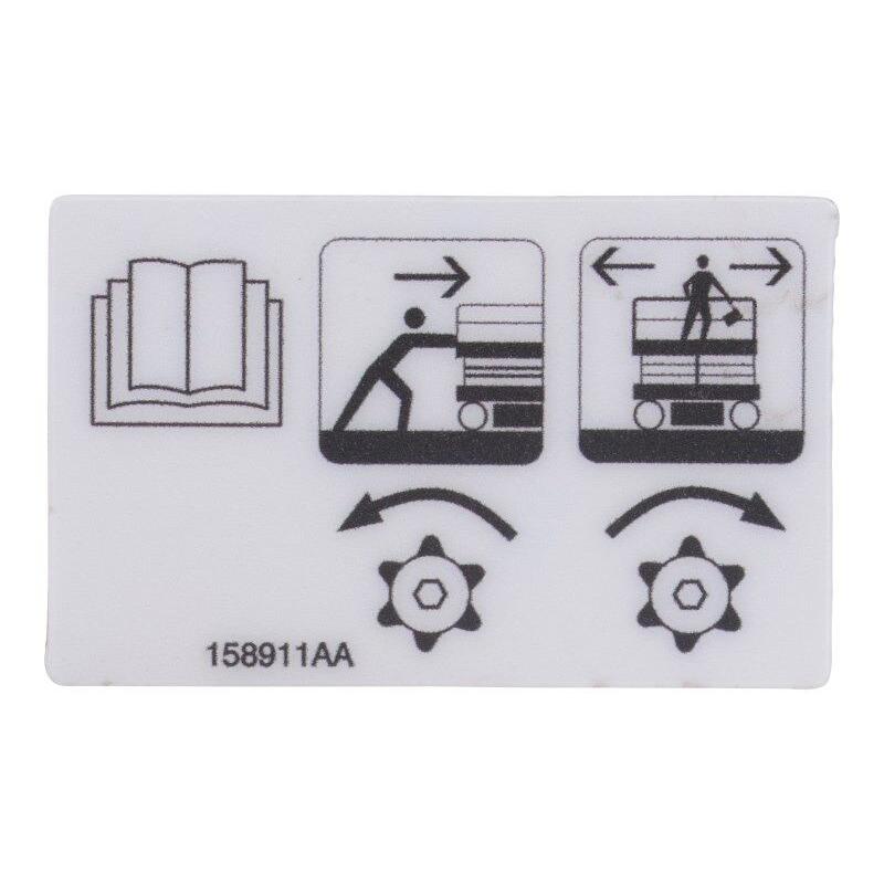 Skyjack Part # 158911 - Label. VL. Free Wheeling
